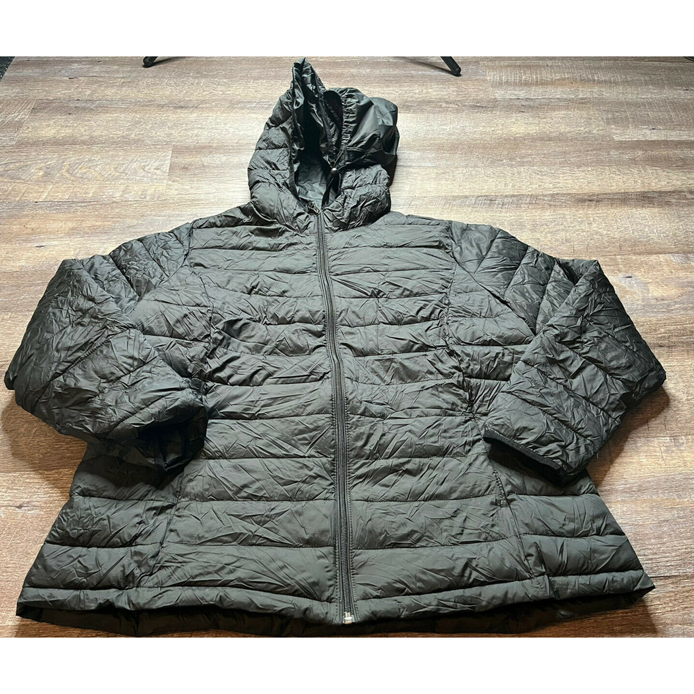 Amazon essentials Mens 2XL Puffer Jacket with Bag Black K9